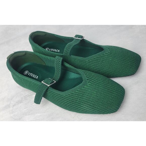 SOLD NWOB VIVAIA Square Toe Mary Jane (Margot Mary-Jane) Slip On Green | US 7 - Picture 10 of 13